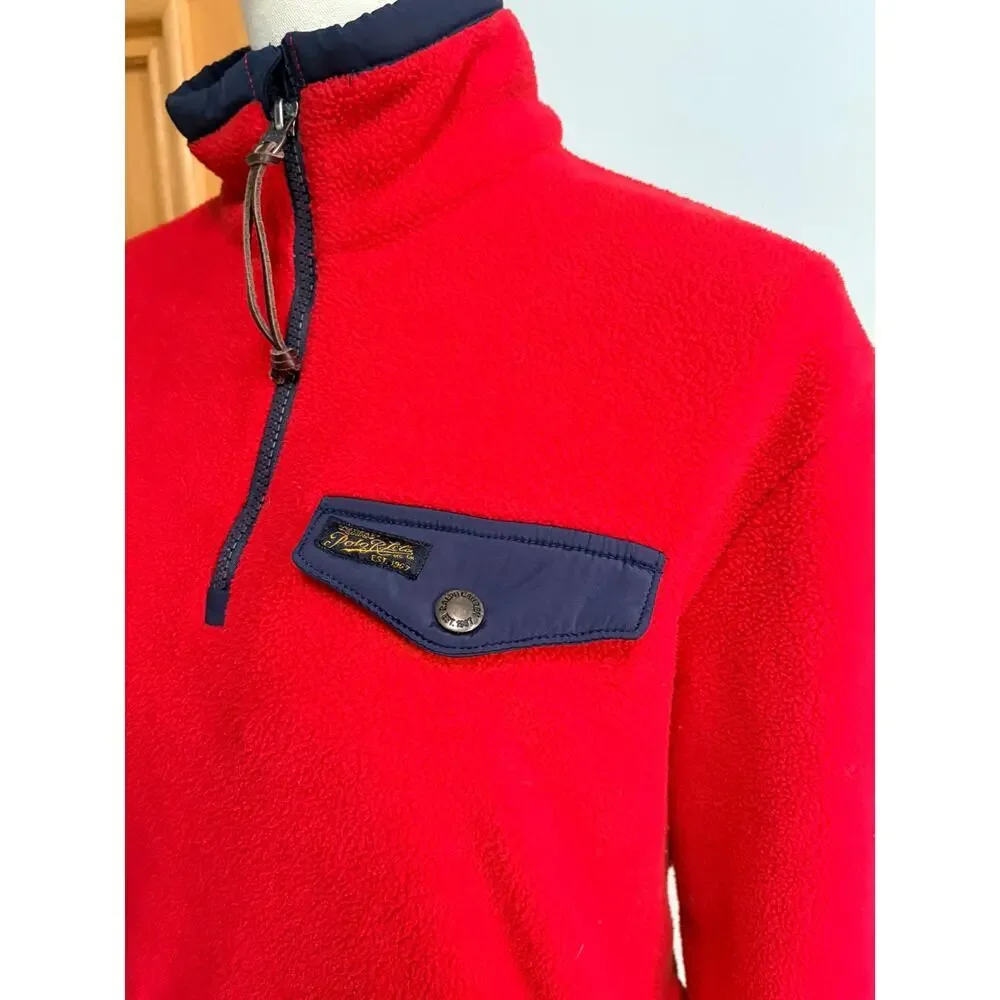Polo Ralph Lauren Red Fleece Half Zip Pullover Men’s S